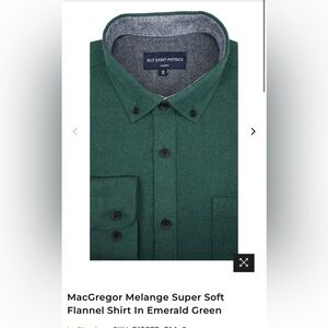 Super Soft Flannel Shirt In Emerald Green